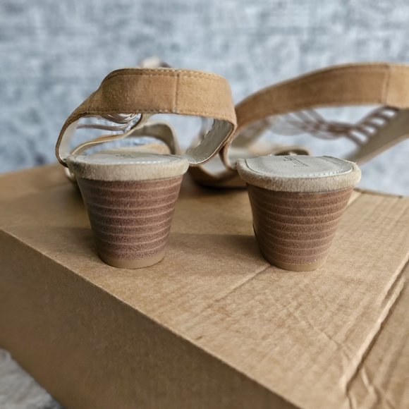 Luca Ferri Faux suede Slingback low heel - Picture 3 of 4